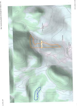 Preskenovaná mapa s nezmeneným tvarom lokality